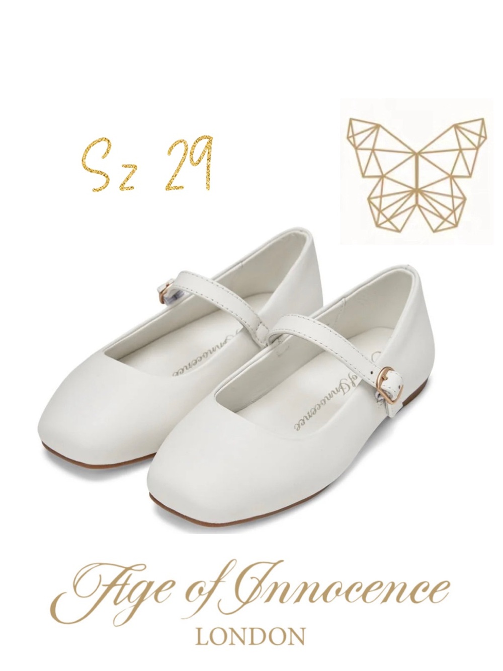 Age of innocence sz 29 MANDY WHITE FLATS  Mary Jane